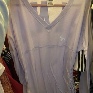 Lavender tie up sides VS PINK long sleeve